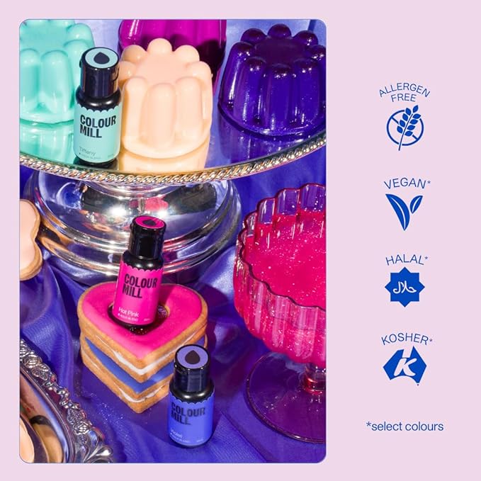 Colour Mill Aqua Blend Water-Based Food Coloring, 20 Milliliters Purple