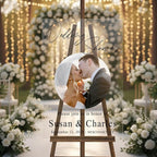 Personalized Wedding Photo Acrylic Welcome Sign – Custom Picture Board with Bride & Groom Names, Elegant Acrylic Wedding Reception Entrance or Ceremony Decoration, Indoor & Outdoor Keepsake Gift #5