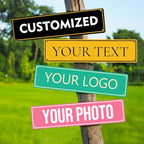 Custom Signs Outdoor Metal - 16 x 4 Personalized Aluminum Rust-Proof Entrance Hazard Intersection Parking Street Signs，Decorative Sign