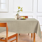 Solino Home Linen Tablecloth 60 x 108 Inch - 100% Pure Linen Vintage Khaki Table Cloth for Rectangle Tables - Fete, Machine Washable Tablecloth for Fall, Autumn, Thanksgiving