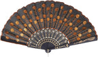 QIRMIZI 30 Pack Fabric Folding Handheld Fans, Perfect for Weddings, Parties, and Dancing,Orange