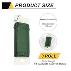 MECCANIXITY 114 Yards/345 Feet Metal Floral Wire 21 Gauge Green Flexible Paddle Thin Floral Wires for Craft, Christmas Wreath, Flower Arrangement, Wedding, Total 3 Roll