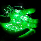 24 Pack LED Fairy Lights Battery Operated 7Ft 20Led Mini String Lights Waterproof Christmas for Mason Jars Bedroom DIY Party Wedding Christmas Decor Green