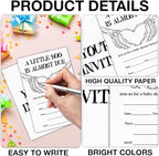 Halloween Baby Shower Party Invitations, Gothic Skeleton Spooky Baby Shower Party Fill in Invites Cards With Envelopes (20 Count) Double Sided Design, a Little Boo Is Almost Due