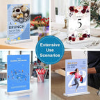 Acrylic Sign Holder 4x6 Vertical Plastic Signs Acrylic Frame Display Signs Table Stand Bulk 6 Pack