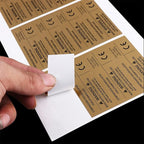 Custom Logo Stickers for Business, Personalised Logo Labels, Waterproof, Perfect for Branding & Packaging (Brushed Gold)
