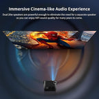 Ultra Bright 1800ANSI Lumens Smart Projector, NFC Casting Wireless, WiFi 6, 4K-Decoding HDR10+, Android TV, Two-Way Bluetooth, DSP Stereo, Daylight Home Theater/ Low Latency Gaming/ Backyard Movie