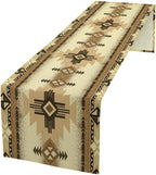 Aztec Table Runner Southwestern Ethnic Style Geometric Navajo Tribe Abstract Pattern Vintage Rustic Table Dinner Table Runner 13x120 Inch