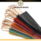 qiqee 100Pcs Small Size Paper Gift Bags with Handles - 8.3"x6"x3.15" Kraft Small Party Bags - 16 Solid Colors
