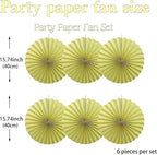 BARTHEW Yellow Hanging Paper Fans,Yellow Accessories Paper Decorations for Party,Color Party Decorations,Bee Themed Classroom Decor,16in Hanging Paper Fans 30 Color DIY Set （Light Yellow）