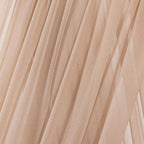 MLMC Nude Wedding Arch Draping Fabric 4 Panels 29" x 20 FT Extra Long Gauze Drapes Sheer Backdrop Curtains 6.6 Yards Outdoor Drapery Panels for Wedding Ceremony Party Ceiling Decoration