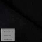 Round Black Tablecloth 48 Inch Polyester Fabric Washable Table Cloth Decorative Wrinkle Resistant Solid Color Table Cover for Kitchen Dinning Party Wedding Camping