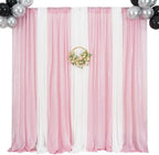 4Pcs 2Ft x 8Ft Pink Sequin Backdrop Curtains, Glitter Photography Background, Sequence Xmas Thanksgiving Backdrop (Pink, 4 pcs-2ftx8ft)