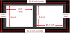 Creative Picture Frames 10X24Bk-B Black Horizontal Double Diploma Frame With 2 Opening Black Mat, Holds 2-8.5 By 11-Inch Documents With Wall Hanger