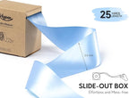 Baby Blue Satin Ribbon 2.5 Inch Double-Faced Ribbons 25 Yards for Gift Wrapping Flower Bouquet Wedding Paper Bows Invitations Crafts