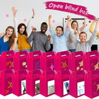 XAGLVV 24Pack Hot Pink Party Favor Treat Box Packs, 7 * 3.5 * 6.6 Inch Goodie Box with Handles, Gable Gift Boxes for Valentine's Day,Birthdays