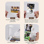 24-Slot Card Flip Book Display Stand,Trading Card Holder with Clear Protector for Gaming Cards, MTG, Sports Cards (Baseball/Basketball)