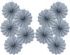 Gray Party Decorations,Wedding Decorations for Party Events Accessories,Anniversary Decorations,Birthday Decorations for Men,8in Hanging Paper Fans 30 Color DIY Set(Gray)