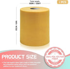 6" x 200 Yards Aztec Gold Tulle Fabric Rolls, Yellow Ochre Spool Tulle Ribbon for DIY Tutu Skirt Wedding Decoration Baby Shower Birthday Party Backdrop Christmas Gift Wrapping Bow Craft Supplies
