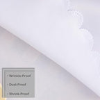 Small Round White Tablecloth 24 Inch Polyester Fabric Washable Table Cover Decorative Wrinkle Resistant Solid Color Table Cloth for Nightstand Party Wedding Camping