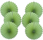 Green Hanging Paper Fans,Green Accessories Paper Decorations for Party,Army Birthday Party Decorations,Lime Green Decor 16in Hanging Paper Fans 30 Color DIY Set （Light Green）)