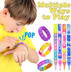 15Pcs Pop Bracelet, Party Favors for Kid, Pop Wrist Strap Fidget Toys Pack,Fidget Toys for Girils Boys, as Gifts for Easter Chrismas,Classroom Prizes for Students