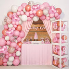 DWCN 10x8 FT Blush Pink Backdrop Curtains for Parties, Photography Backdrop Drapes with Rod Pockets for Wedding Decorations Stage Birthday Family Gatherings, 2 Panels 5ft x 8ft