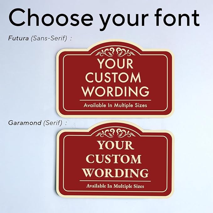 Custom Decorative Outdoor Metal & Aluminum Signs, Personalized Driveway Signs, Waterproof USA Made, Design 1 Red Brick 18x12