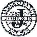 Personalized Family Name Sign Last Name Signs for Home Custom Metal Sign Metal Name Signs Personalized Metal Signs Monogram Wall Decor Anniversary Gifts Personalized Wedding Gifts