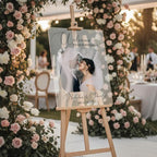 Personalized Wedding Photo Acrylic Welcome Sign – Custom Picture Board with Bride & Groom Names, Elegant Acrylic Wedding Reception Entrance or Ceremony Decoration, Indoor & Outdoor Keepsake Gift #2