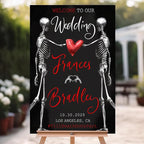Welcome To Our Wedding Sign, Gothic Wedding Welcome Sign, Dark Romantic Goth Wedding Sign, Wedding Sign Halloween Wedding, Black Wedding Gothic Welcome Sign, Halloween Wedding Welcome Sign