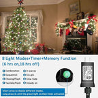 YEGUO 165ft 500 LED Christmas Lights Outdoor Waterproof, White String Lights Indoor, Green Wire Twinkle Tree Light Plug in with 8 Modes Timer Memory