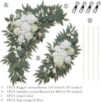 Artificial Flower Swag Set of 2 for Wedding Welcome Signs Floral Decorations, White Wedding Arch Flowers for Wedding Ceremony