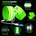 LED Armband for Running(2 Pack),Light Up Arm Bands for Night Walking Running,Rechargeable Lights for Runners,High Visibility Reflective Running Gear Adjustable Light Up Wristbands