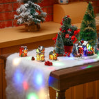 Jetec LED Christmas Fake Snow Blanket with Lights Artificial Snow Blanket with 2 Pcs LED Lights Lighted Snowflake Table Runner for Christmas Tree Village Display Winter Party Decor(15.75''x 49.21'')