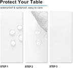 Hiasan White Rectangle Tablecloth - Waterproof Washable Polyester Fabric Table Cloth for Party, Wedding, Banquet and Restaurant, 90 x 156 Inch