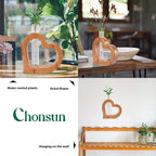 Plant Propagation Stations Plant Terrariums Wall Hanging Planters Plants Stand Indoor with Glass Test Tube Planter Wall Decor Gifts for Girl Women Mom