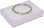 TheDisplayGuys - 25-Pack #53 Kraft Paper Cardboard Gift Boxes/Jewelry Cases w. Cotton Padding & Lid - Pink - (5.4" x 3.9" x 1.0")