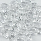 130pcs 6x8mm Teardrop Crystal Glass Beads for Jewelry Making, Faceted Vertical Hole Teardrop Glass Spacer Beads for Wind Chimes Bracelet Earring Necklace DIY Craft(Transparent)