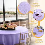 BRILLMAX 6 Pack Lavender Round Tablecloths 108 Inch - Circle Bulk Linen Polyester Fabric Washable Table Cloth Cover for Wedding Reception Banquet Birthday Party Buffet Restaurant