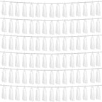 6P White Foil Fringe Metallic Tassel Streamers Banner Tassel Garland for Parade Floats, Graduation, Wedding, Birthday, Graduation, Christmas, Bridal/Baby Shower Party Decorations