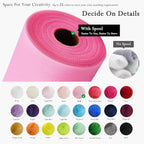 Pink Tulle Fabric Rolls 54 Inch by 40 Yards Tulle Bolt Spool for Wedding Decorations DIY Tutu Baby Shower Table Skirt Ceiling Decor Birthday Party Craft Supplies