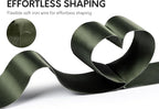 Moss Green Satin Ribbon Double-Faced Wired Ribbons for Gift Wrapping Flower Bouquet Bows Wedding Invitation Christmas Decor Crafts 2-1/2 Inch 10 Yards