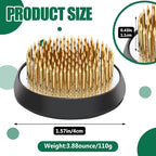 Sliner 16 Pieces Floral Frogs 1.57 Inch Round Brass Flower Holder Japanese Ikebana Vase Kenzan Flower Flower Arranger Flower Fixed Tools Pin for Flower Arrangement Home DIY Craft