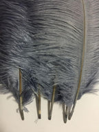KOLIGHT® 40pcs 12''~14''(30~35cm) Natural Ostrich Feathers for DIY Home Wedding Party Office Decoration (Gray)