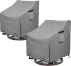 Outdoor Swivel Chair Cover 2 Pack,Outdoor Furniture Patio Chair Covers Waterproof Clearance,(35" W x 37" D x 38.5" H) Outdoor Lawn Patio Furniture Covers,Grey