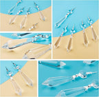 H&D HYALINE & DORA 20PCS 55mm Clear Chandelier Icicle Crystal Prisms Lamp Decoration
