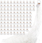 No Mess Streamers 100pack, White Confetti Poppers,Hand Throw Party Poppers No Mess for Birthday, Graduation, Wedding Send Off, Engagement Party Favors（White 100Pack）