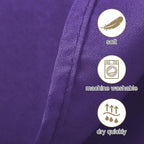 Ascoza 2pack 90x132 Inch Purple Rectangular Tablecloth 8 Feet Table Cloth in Polyester Fabric for Wedding/Banquet/Restaurant/Parties