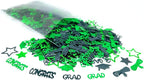 KatchOn, Shiny 2025 Congrats Grad Confetti - Pack of 1000 | Green and Black Graduation Confetti Class of 2025 Decorations | Graduation Decorations 2025